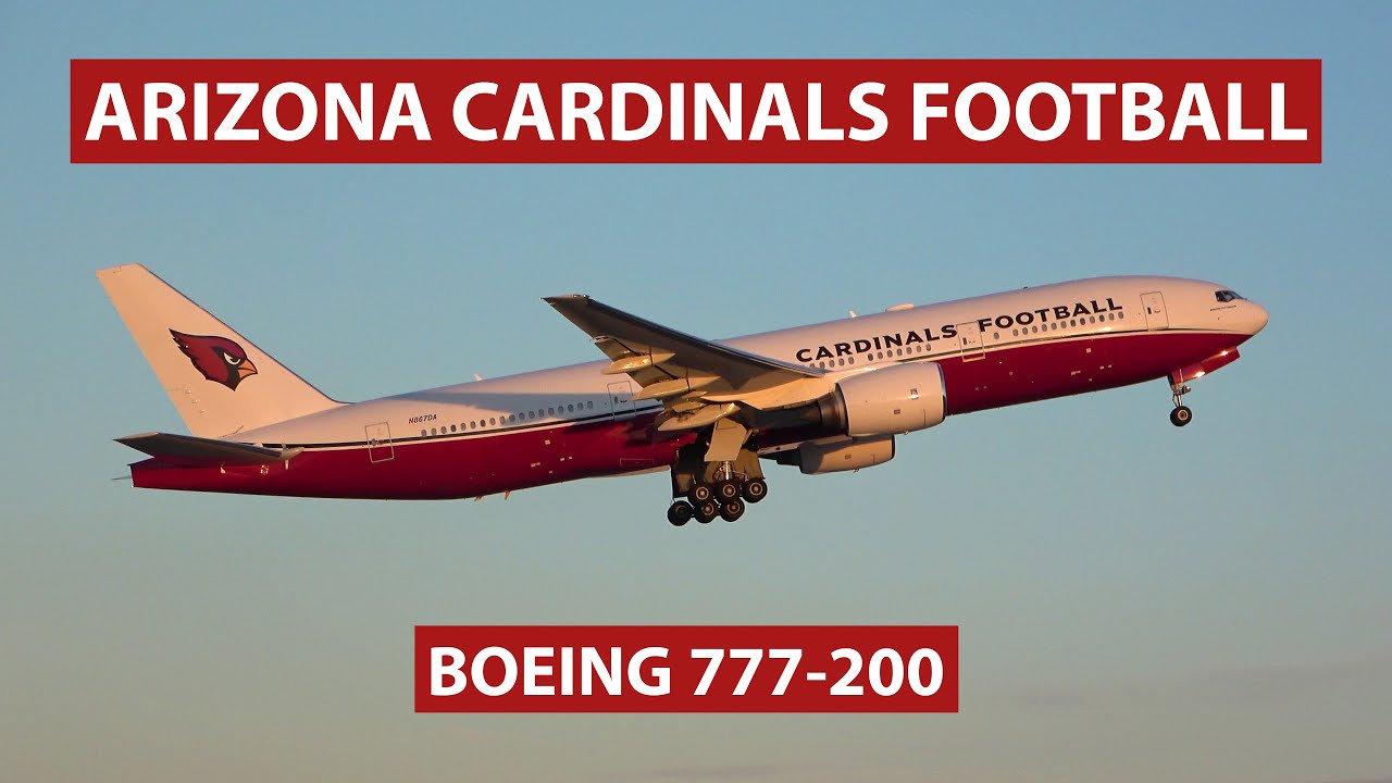 Arizona Cardinals Football Boeing 777-200ER | Arrival & Departure  @ MSP Airport