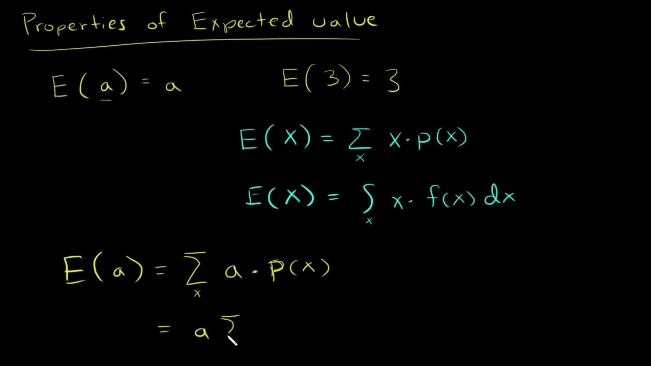 Proof that expected value of a constant is the constant: E(a) = a