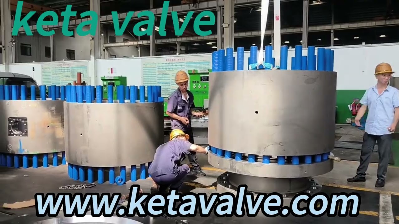 large ball valve assemble procedure in keta valve manufacture in China
