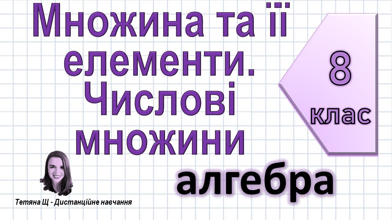 Множина та її елементи. Числові множини. Алгебра 8 клас