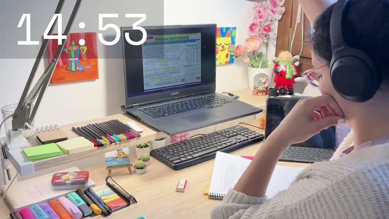 4 HOUR EARLY BIRD STUDY WITH ME ☀️[pomodoro 50-10] | Calm Piano Version | Homebody Study Session