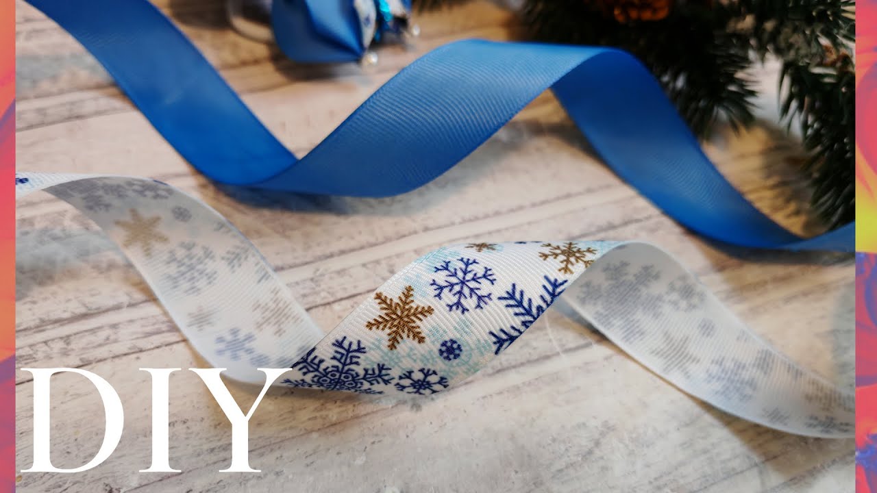 Очень ПРОСТО! Классные зимние банты из лент, сможет сделать каждый! Diy/tutorial/ribbon bows/мк