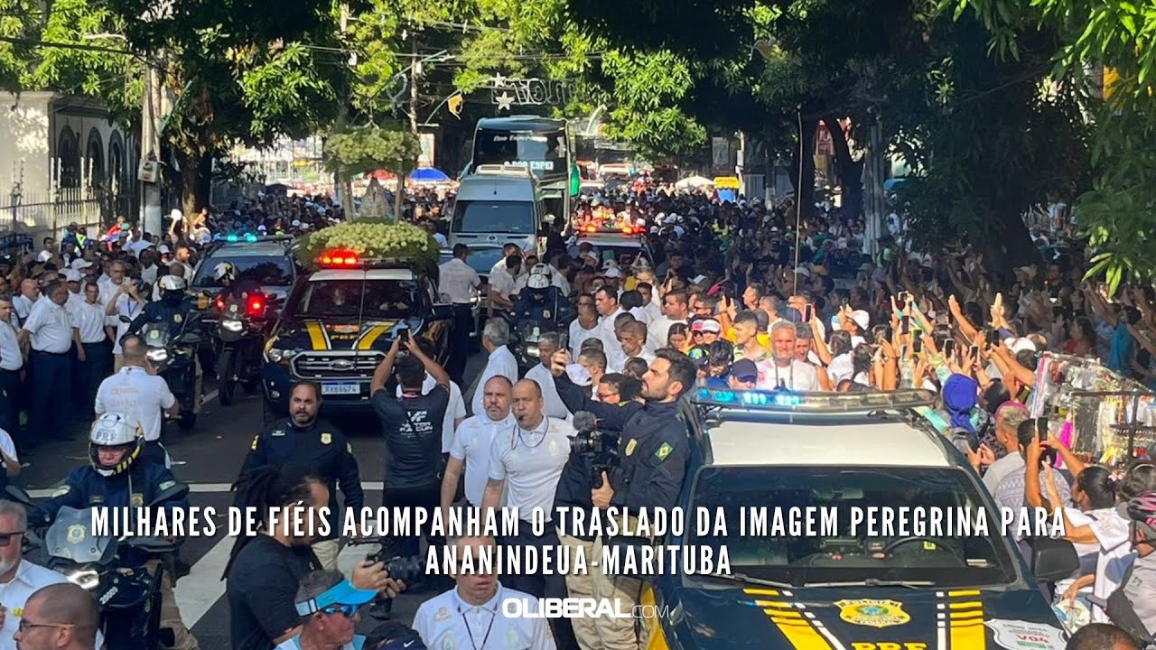 Milhares de fiéis acompanham o traslado da Imagem Peregrina para Ananindeua-Marituba
