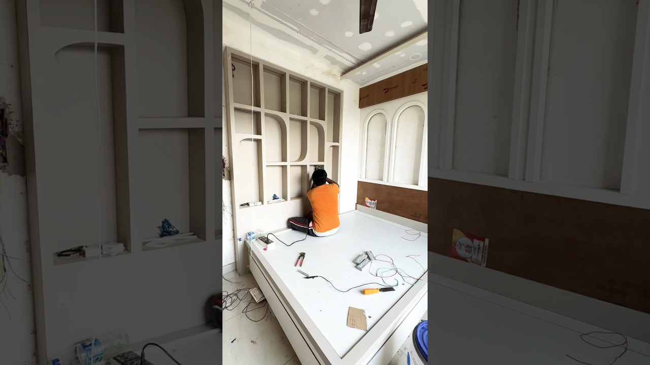 Bedroom Wall open Display Unit #bedroom #ytshorts #interior