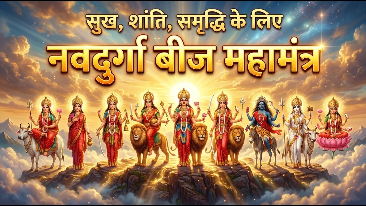 Navdurga Powerful Beej Mantra Stotram | सुख, शांति, समृद्धि का दिव्य कवच | सर्वरक्षा महास्तोत्रम्