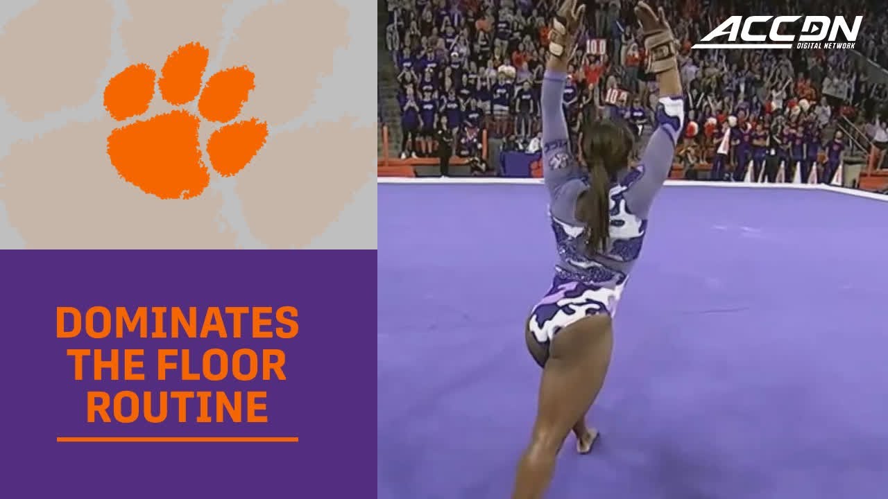 Clemson Dominates The Floor Routine (All Scoring 9.9 Or Above)