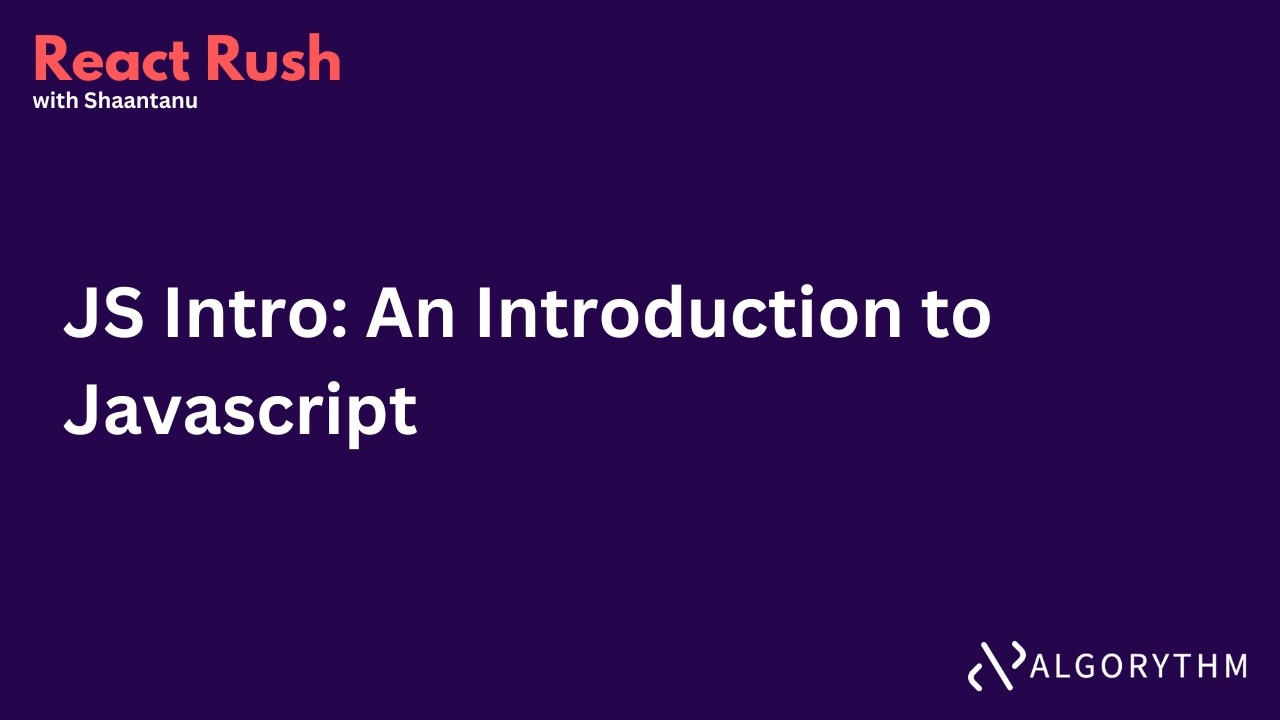 Javascript Introduction