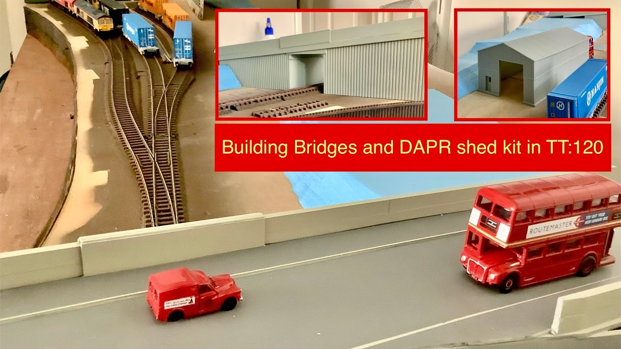Building a Modern Bridge And DAPR shed Kit. TT:120 Challenge layout. Walmington Riverside Part 6