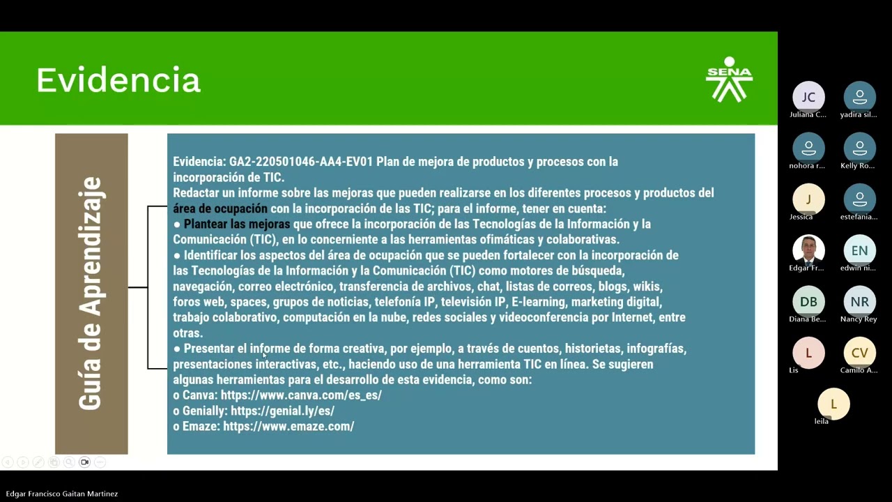 Sesión en Línea Mejora de procesos y productos con la incorporación de TIC 16/02/26
