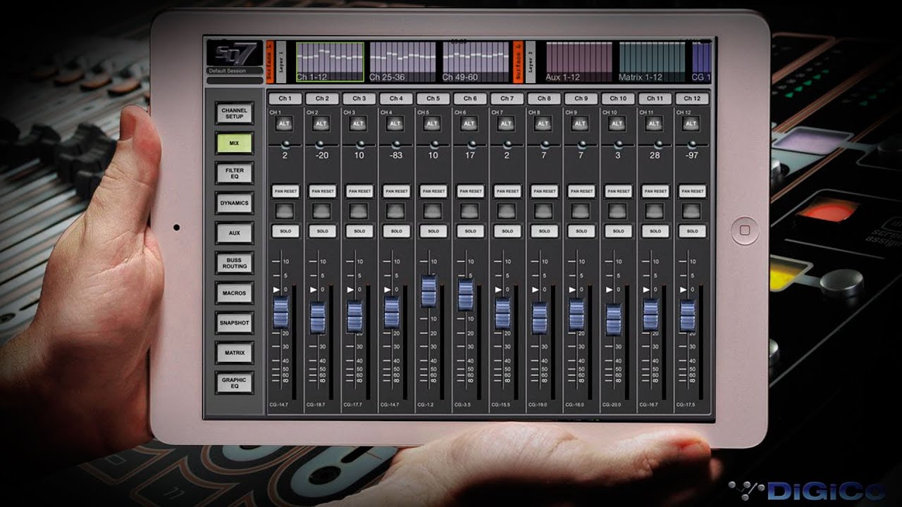 DiGiCo SD Series - Configuración de control remoto a través de Ipad App