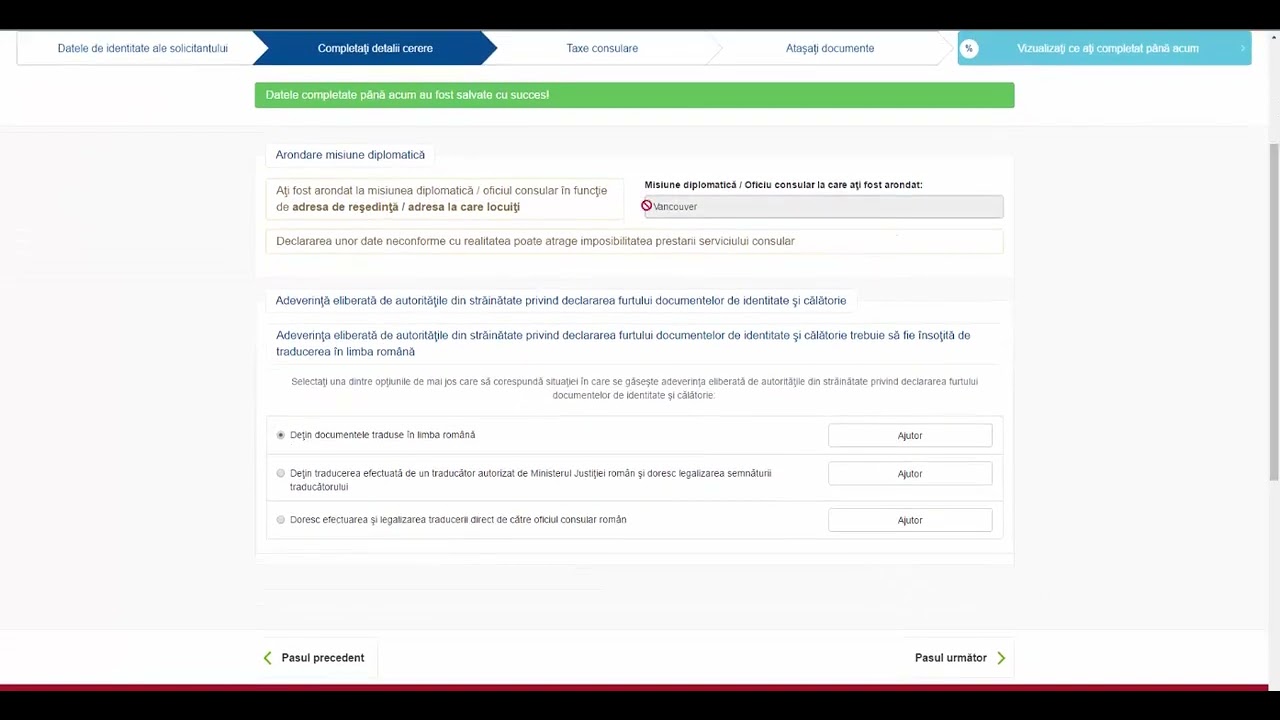 Titlu de călătorie pentru un adult / Cвидетельство на возвращение (белый паспорт)