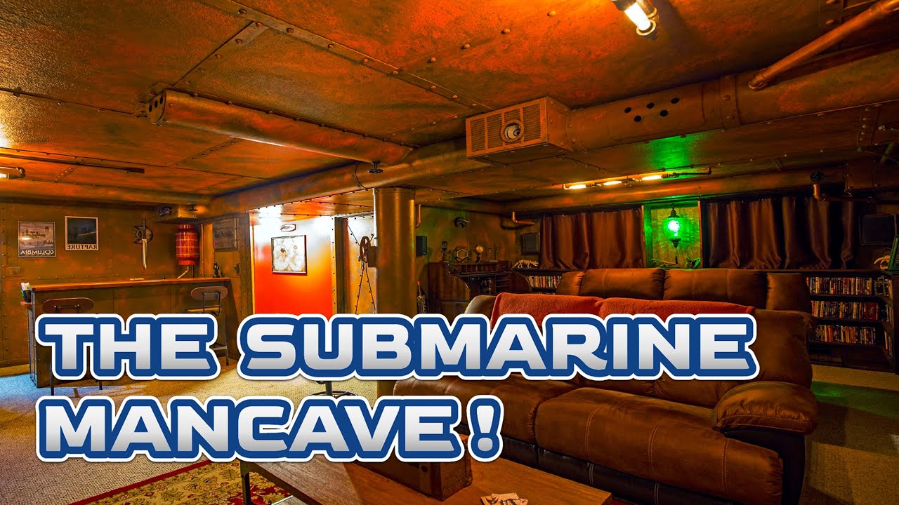He Converted his Basement into a Submarine | Must See Man Cave!