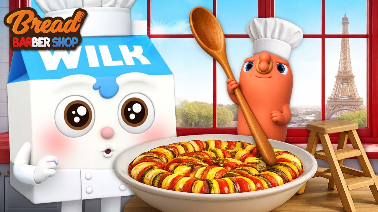 BreadBarbershop | I Trained A Sausage To Cook Ratatouille | english /animation/dessert
