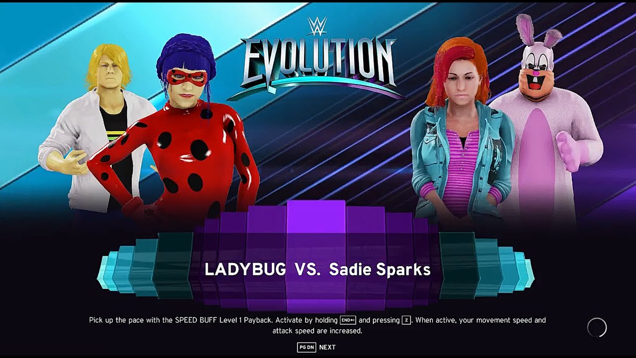 Ladybug vs Sadie Sparks in WWE | Batalha Cartoon