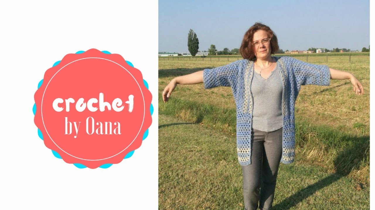 Cardigan 2 esagoni all'uncinetto by Oana