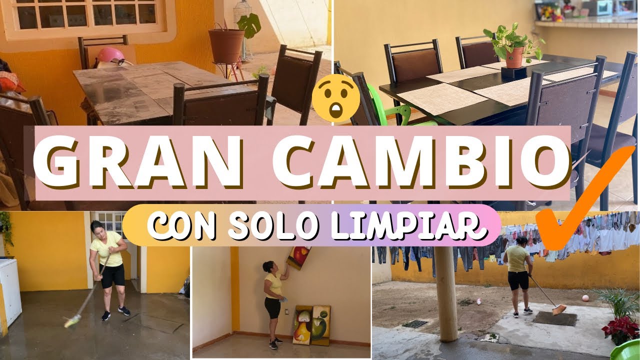 PINTE Y LAVE LAS SILLAS Y COMEDOR✨ LIMPIEZA PROFUNDA ÁREA DE LAVADO Y PATIO👍 TODO EL DIA LAVANDO🥵