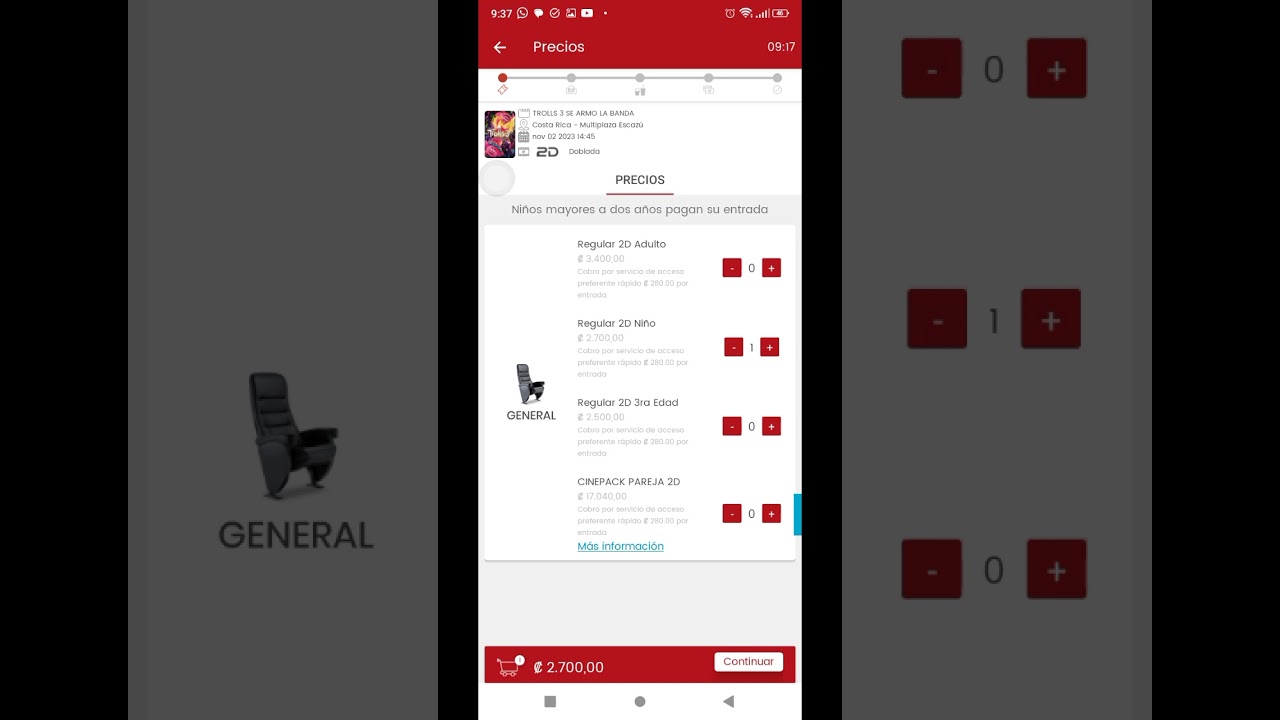 tutorial de como comprar unas entradas a @cinemark