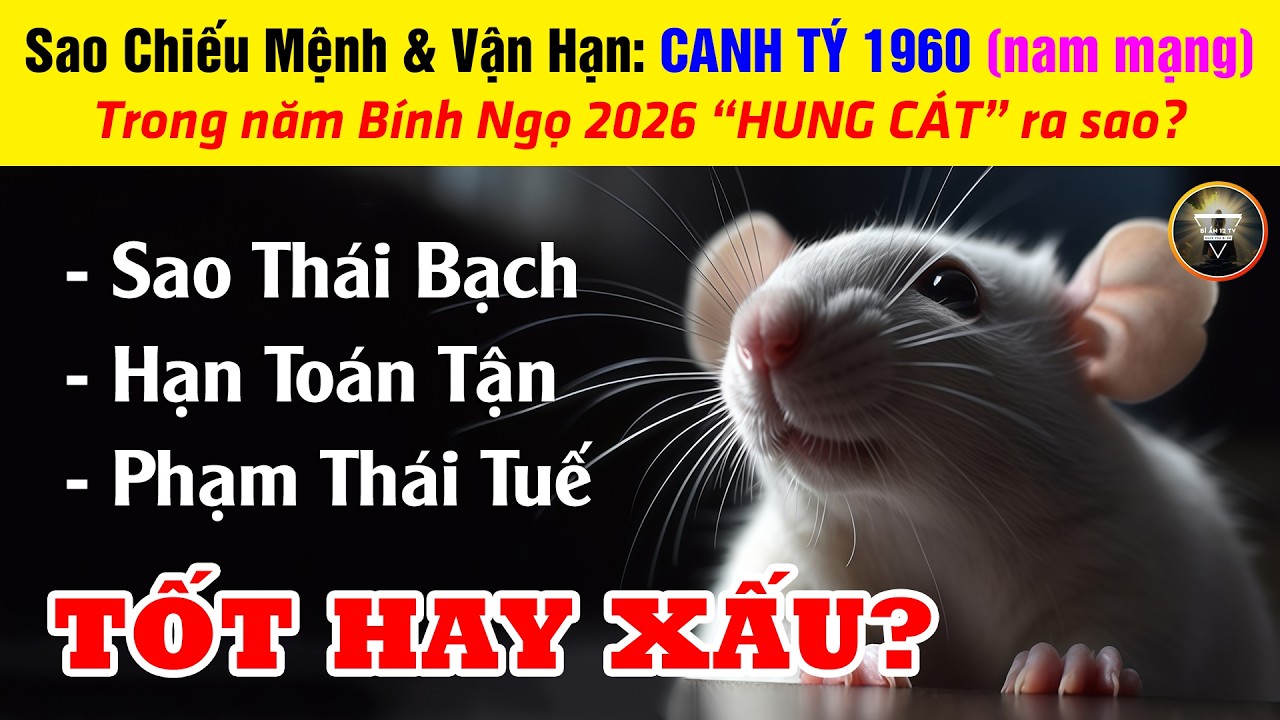 CANH TÝ 1960 Nam Mạng: Sao Chiếu Mệnh Và Vận Hạn Năm Bính Ngọ 2026 Hung Cát Ra Sao?