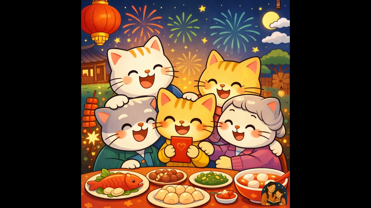 EP45 兒童故事 「小貓咪咪故事集」- 小貓咪咪過年去🐱 讓我們跟小貓咪咪一起學習農曆過年的習俗吧!