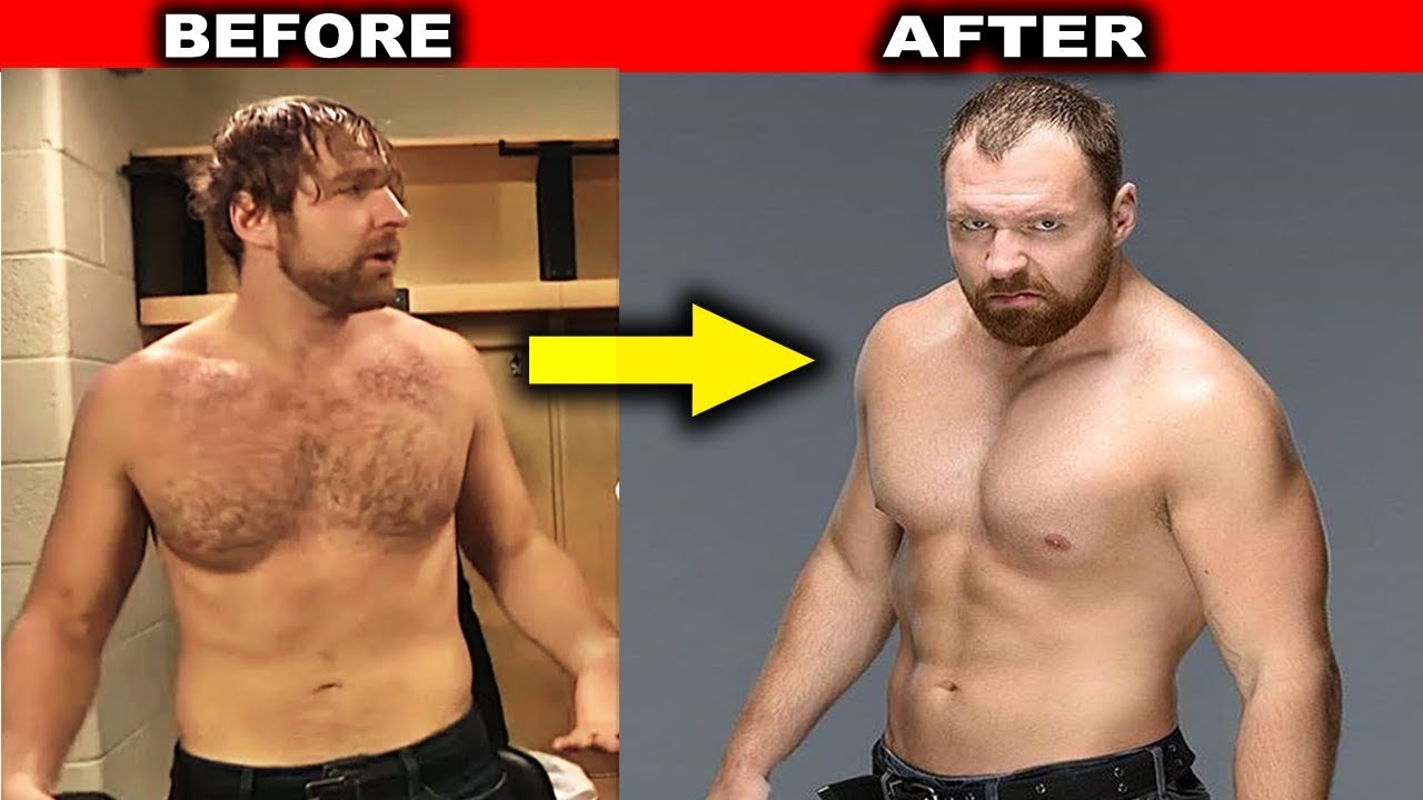 10 Amazing WWE Body Transformations - Dean Ambrose, Undertaker & more