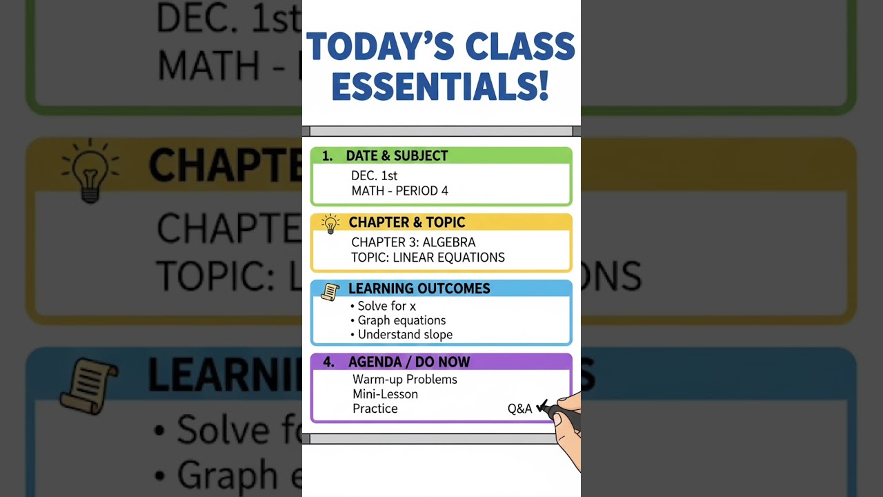 Teacher’s Must follow Classroom white board rule  