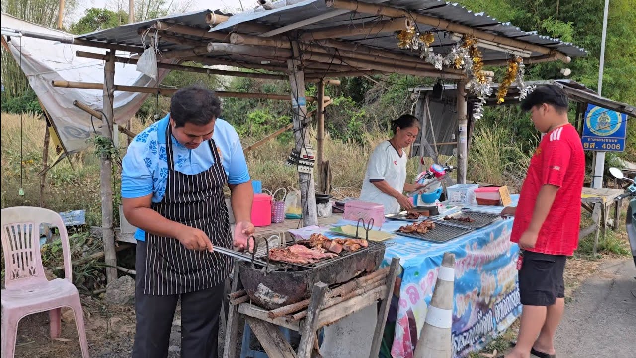 สุดยอดหมูย่าง!!หน้าวัดกับการกลับอีกครั้ง.