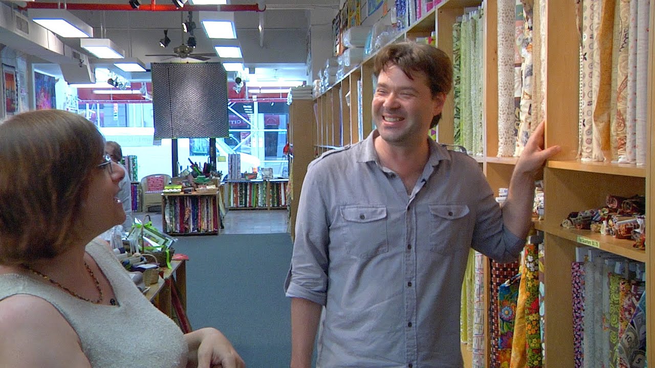 Quilting has become popular in all places - New York City. The City Quilter store in Midtown.