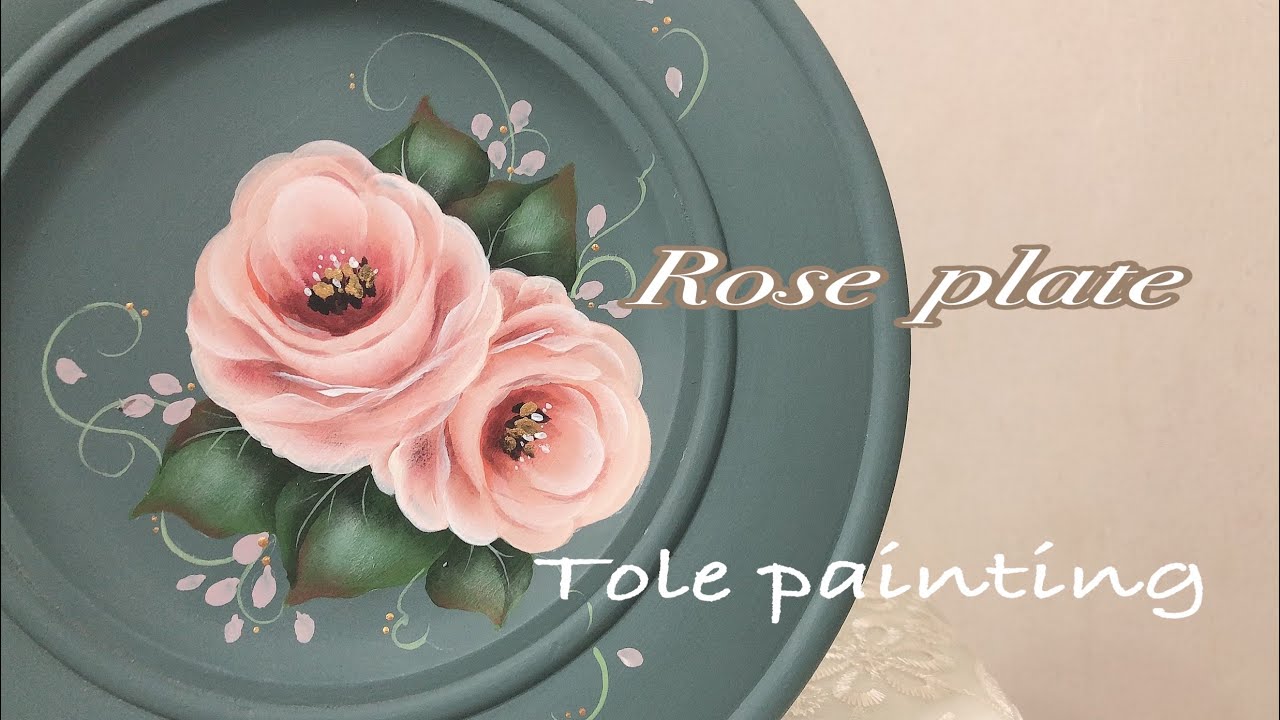 [トールペイント]優しい雰囲気のRoseを描いてみた。