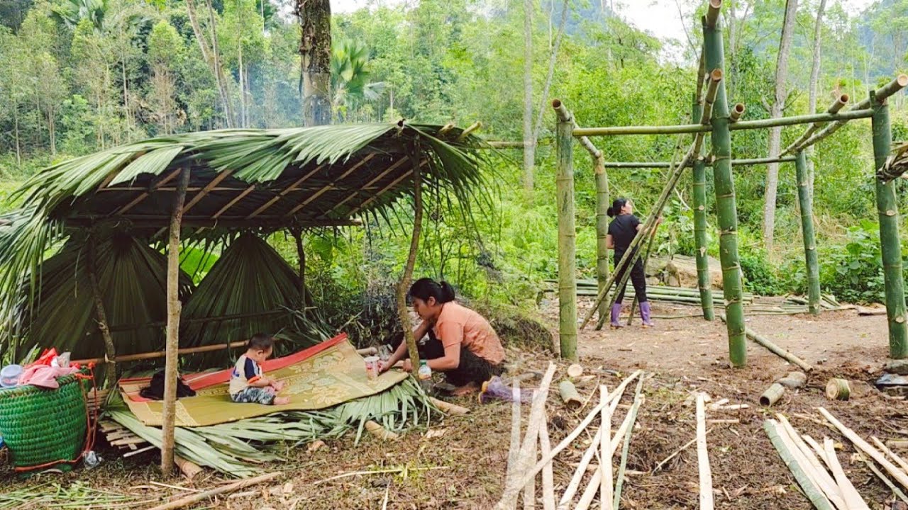 She Finished the Final Step of Building Her Dream Bamboo House and Did Everything to Protect It