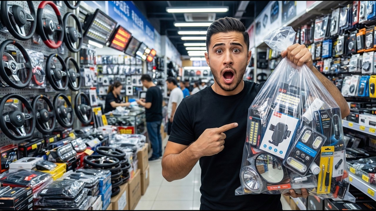 واش بصح؟ إكسسوارات سيارات بـ15 درهم فالصين… وكتتباع بـ300 فالمغرب! جولة فالسوق تكشف كلشي 😵🚗