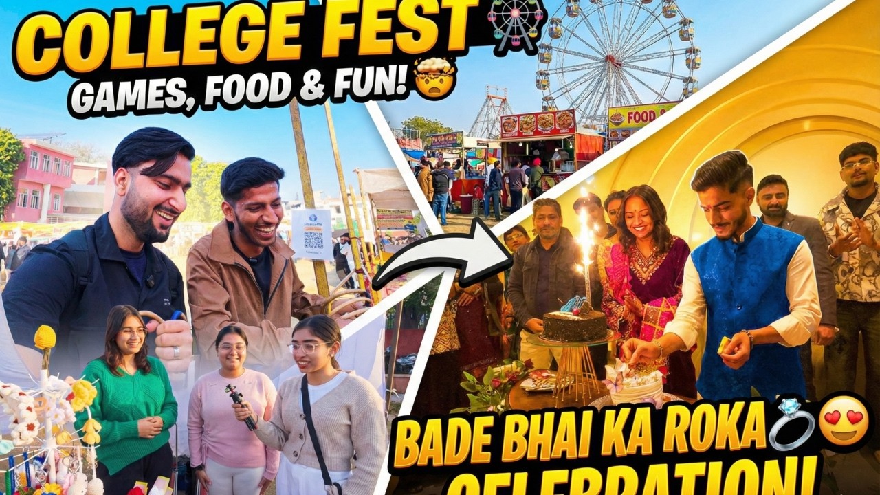 APJ College Fest 🎡 |Rides, Games, Girl Approach & Food 🤯 |  Bade Bhai Ka ROKA 💍😍 |