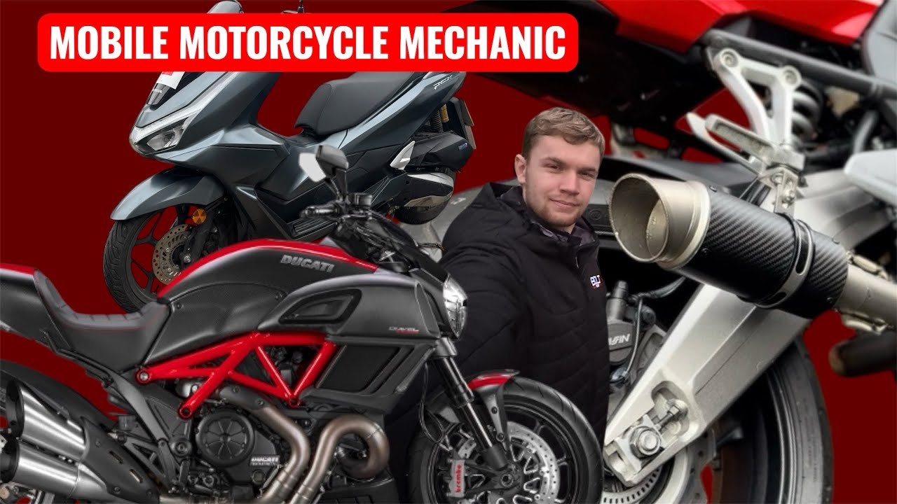 3 REAL MOBILE MOTORCYCLE MECHANIC JOBS | Exhaust System, Diagnostics & Crash repair 