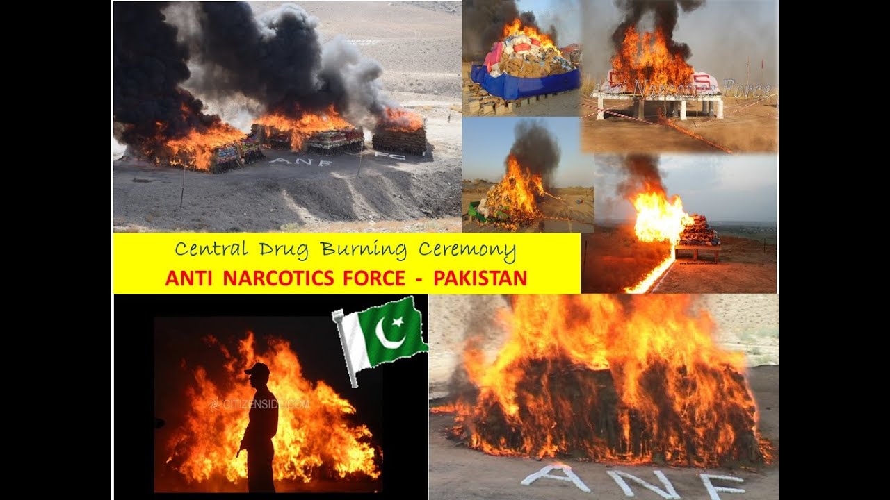 Anti Narcotics Force Pakistan - Central Drug Burning Ceremony - 2015