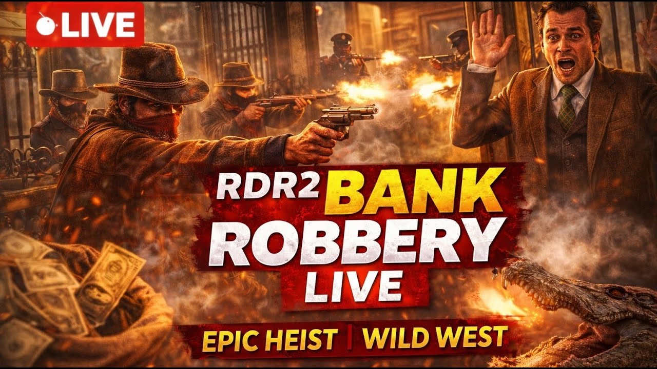 RDR2 Bank Robbery Live | Wild West Heist Action 4K