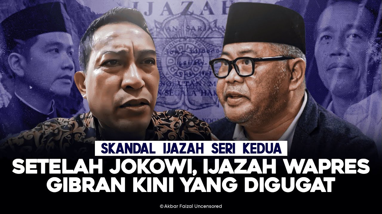 SKANDAL IJAZAH SERI KEDUA. SETELAH JOKOWI, IJAZAH WAPRES GIBRAN KINI YANG DIGUGAT