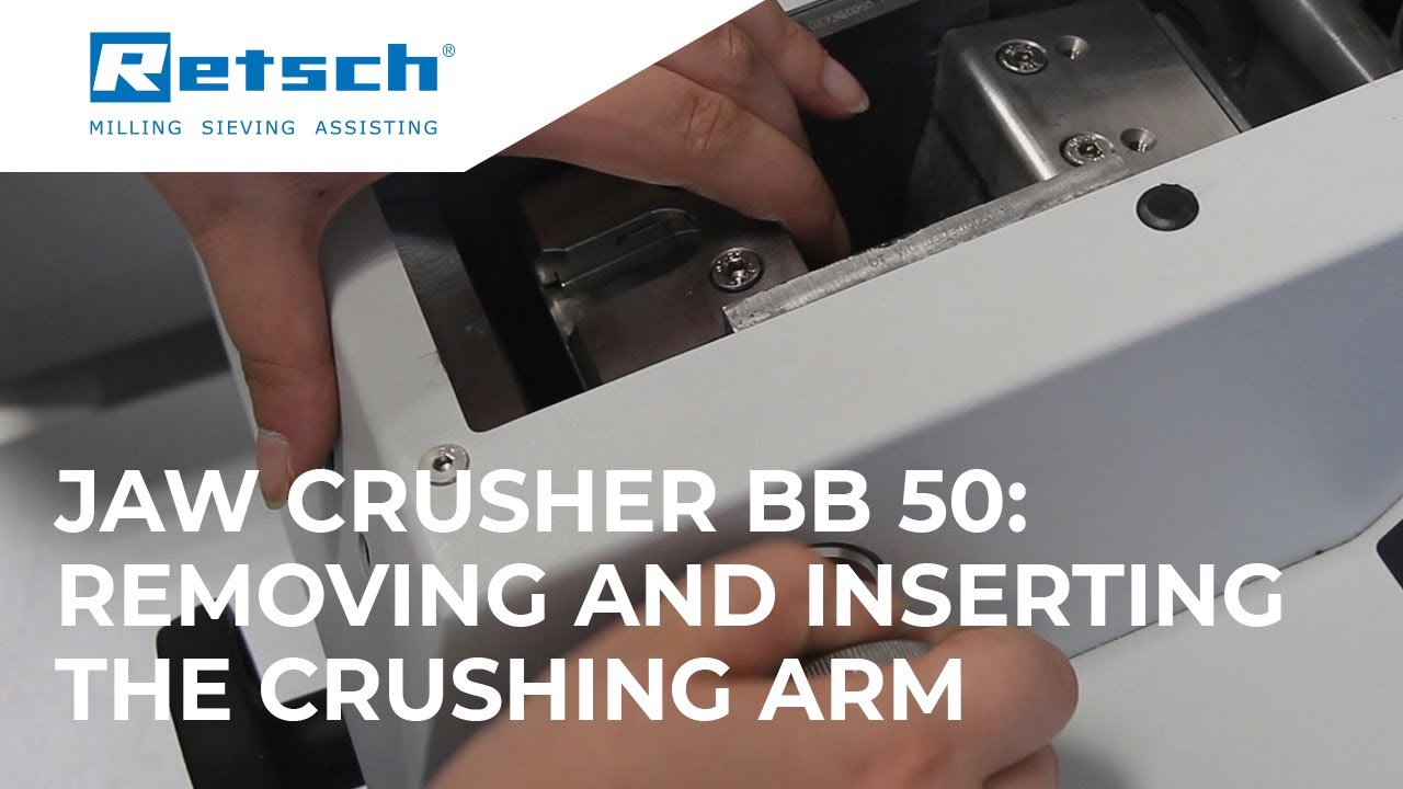 Jaw crusher BB 50: Removing and inserting the crushing arm #RETSCH #jawcrusher #laboratoryinstuments