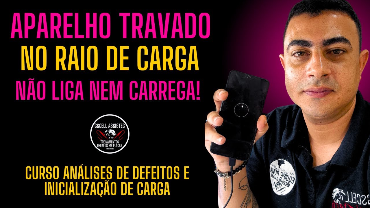 APARELHO TRAVADO NO RAIO DE CARGA NÃO LIGA NEM CARREGA - CONSERTO DE CELULAR