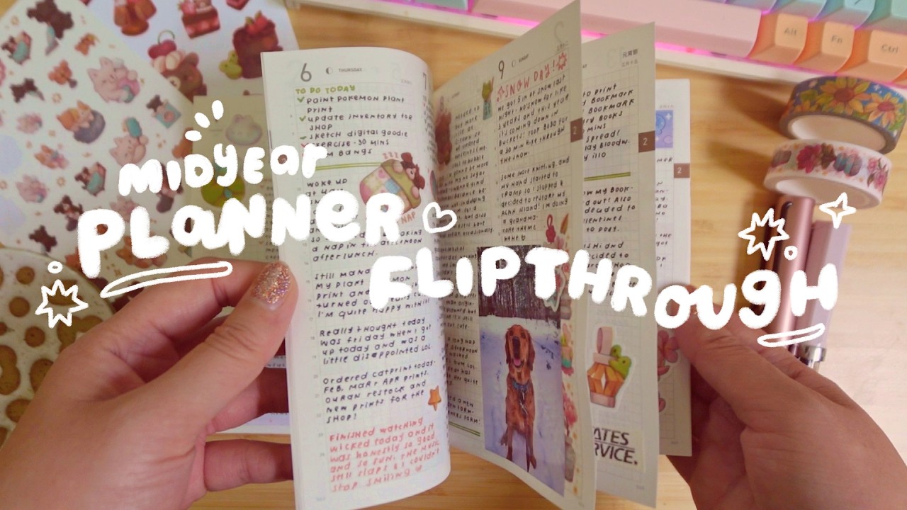 a chatty mid-year planner flip through ✧ take a note a6 planner as a bullet journal
