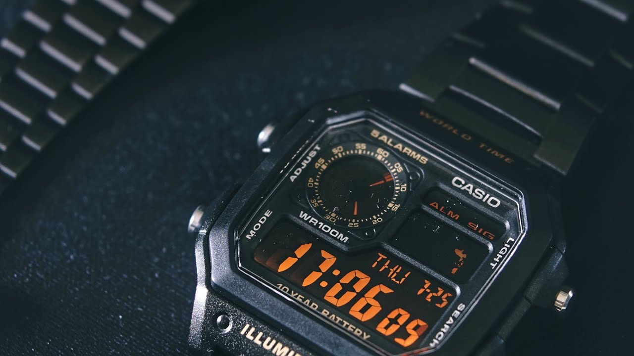 Casio AE1200 With Black Metal Strap