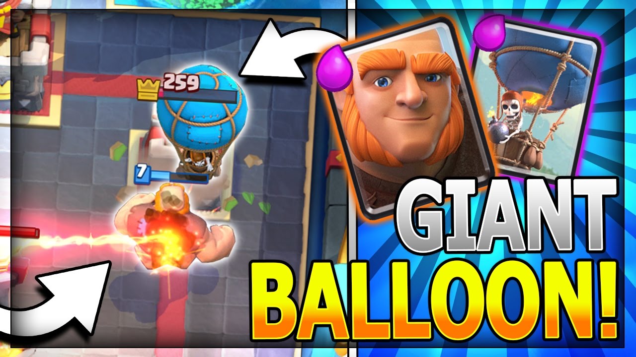 NEW GIANT BALLOON DECK w/ NO LEGENDARY CARDS!! Pushing Trophies in Legendary Arena 11 - Clash Royale