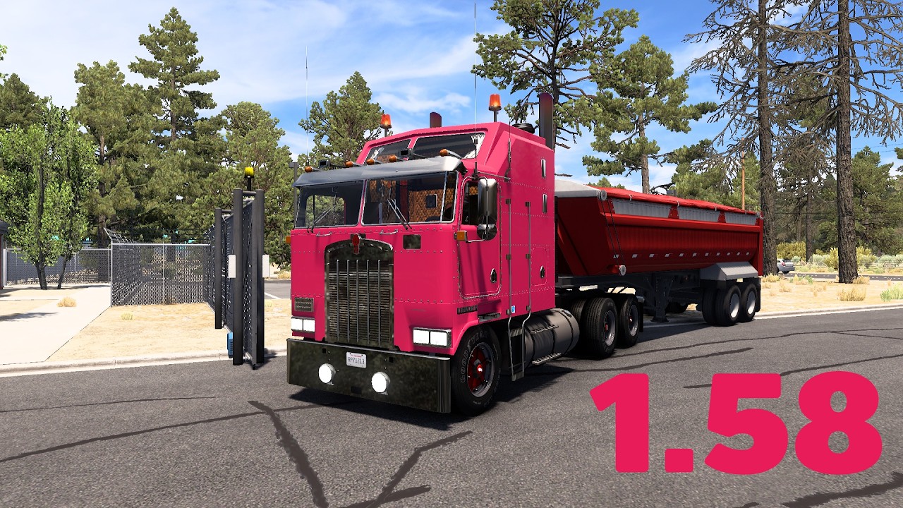 Kenworth K100 — โค้งไหนไม่ล้ม ถือว่าเก่ง  ATS 1.58 mod