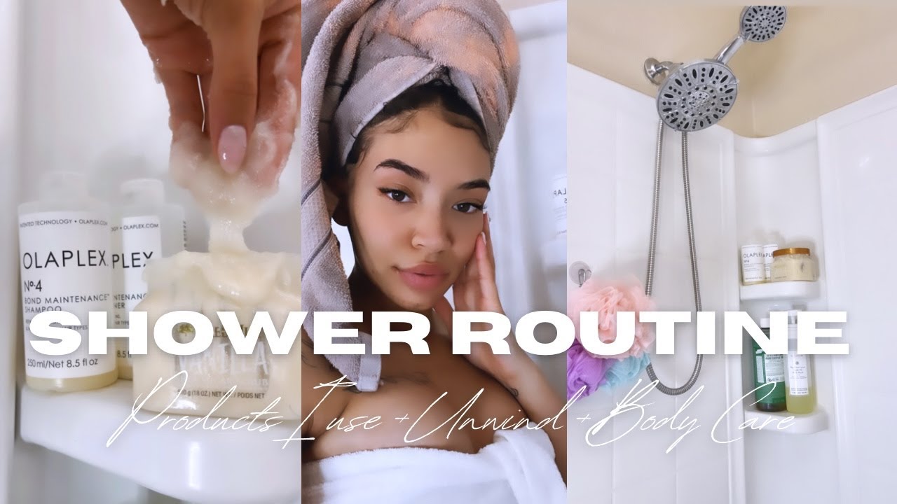 SHOWER ROUTINE| PRODUCTS I USE+ UNWIND WITH ME|