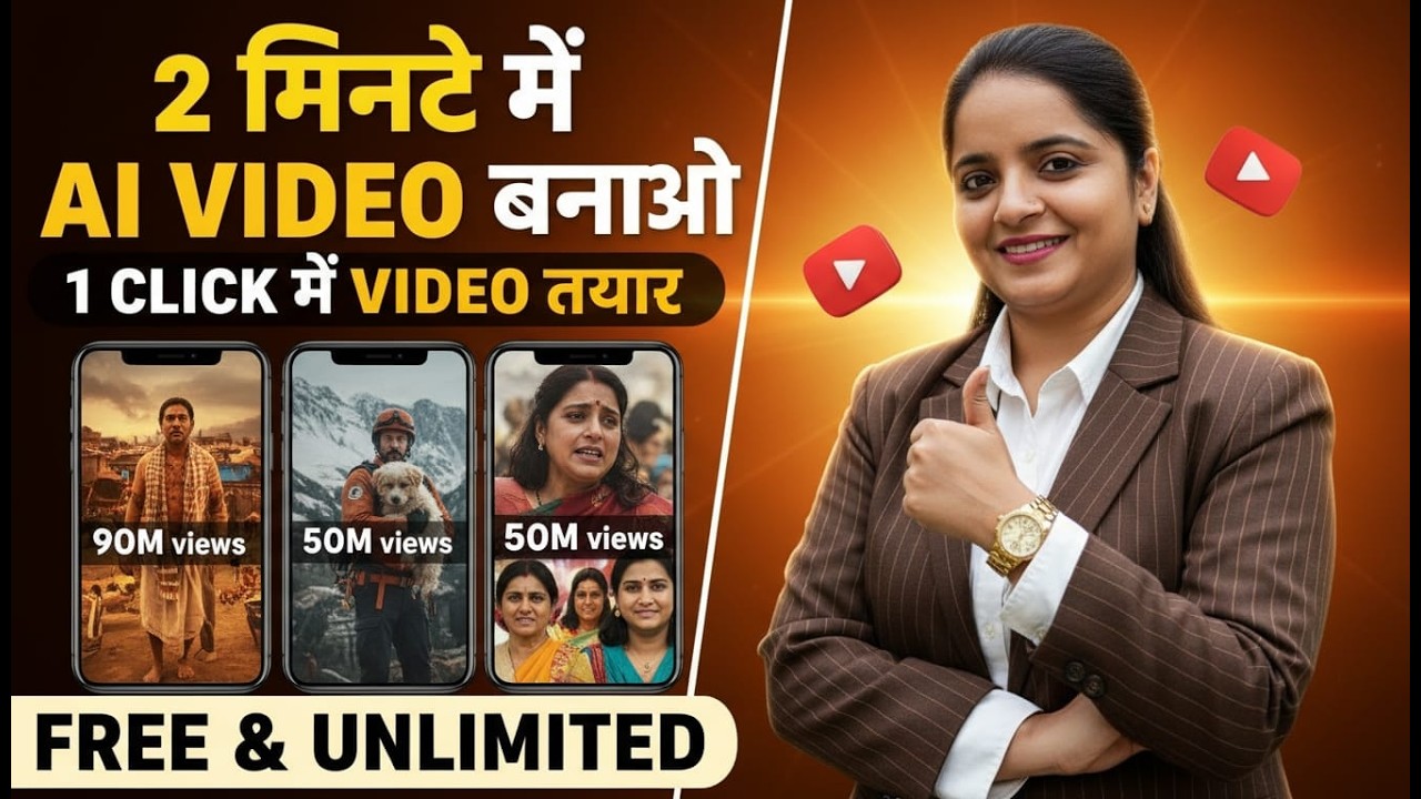 Al Se Video Kaise Banaye FREE | Text to Video | Al Tool 2025 |  Al Video Genrator FREE