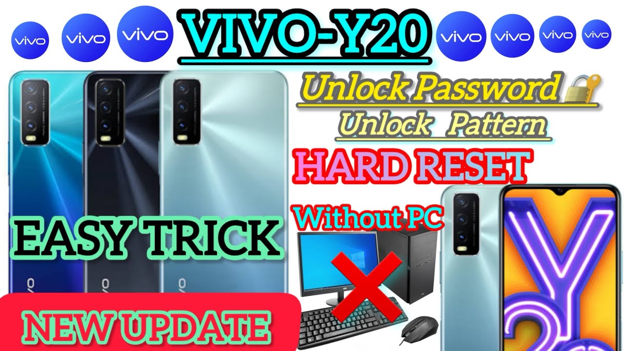 Vivo Y20 hard reset and unlock pattern and password without PC new update easy trick 
