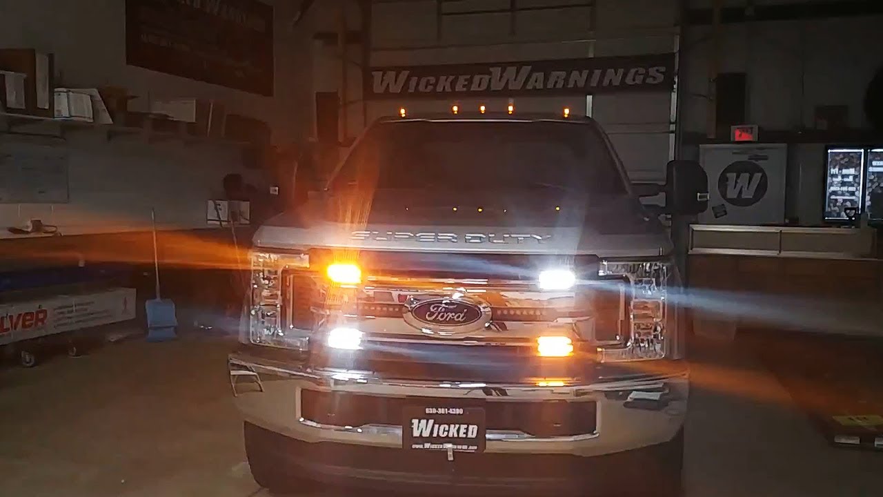 New Ford F-250 Truck Strobe Lights Install by Wicked Warnings