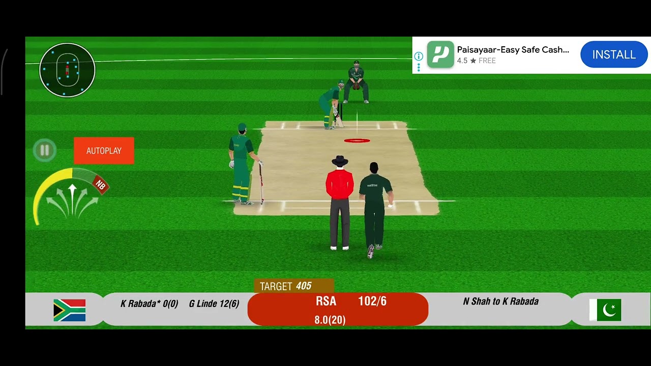 Real cricket game south Africa vs Pakistan beating south target 405 semi final part 2