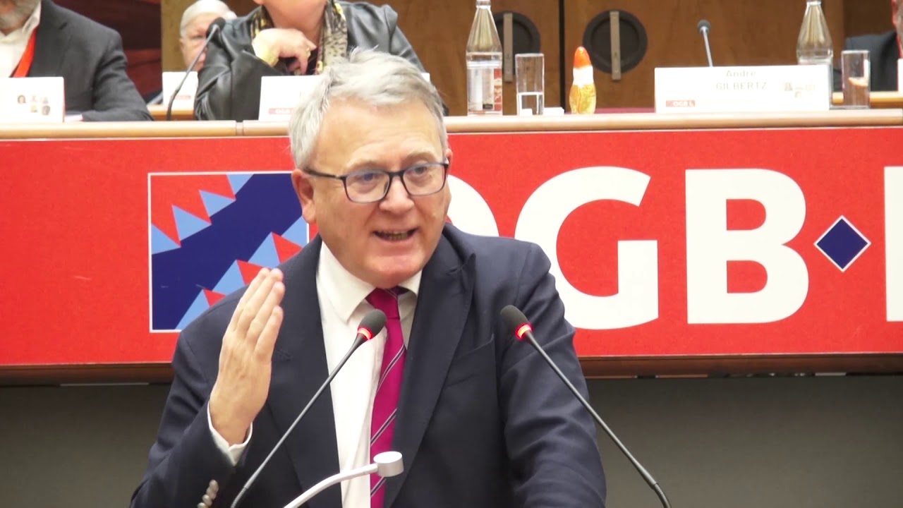 8. Uerdentlechen OGBL-Kongress - Nicolas Schmit, EU-Commissaire fir Aarbecht a sozial Rechter