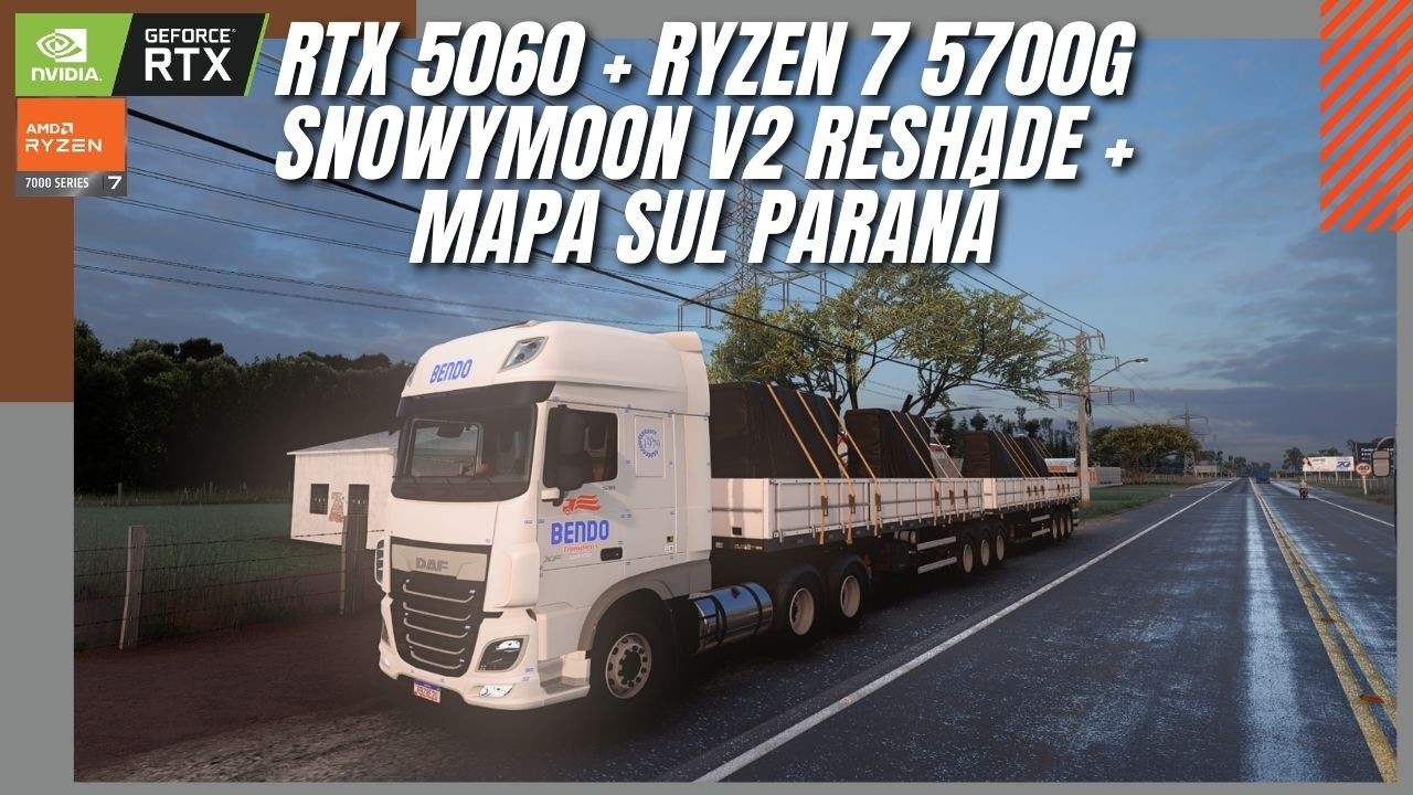 ETS2 1.58X | RTX 5060 | SNOWYMOON V2 | RESHADE | MAPA SUL PARANÁ | GAMEPLAY FHD | #eurotruck
