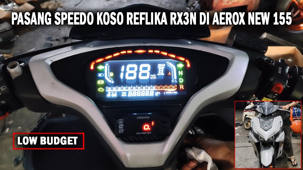 Custom speedometer AEROX 155 pake speedo KOSO REFLIKA RX3N !!