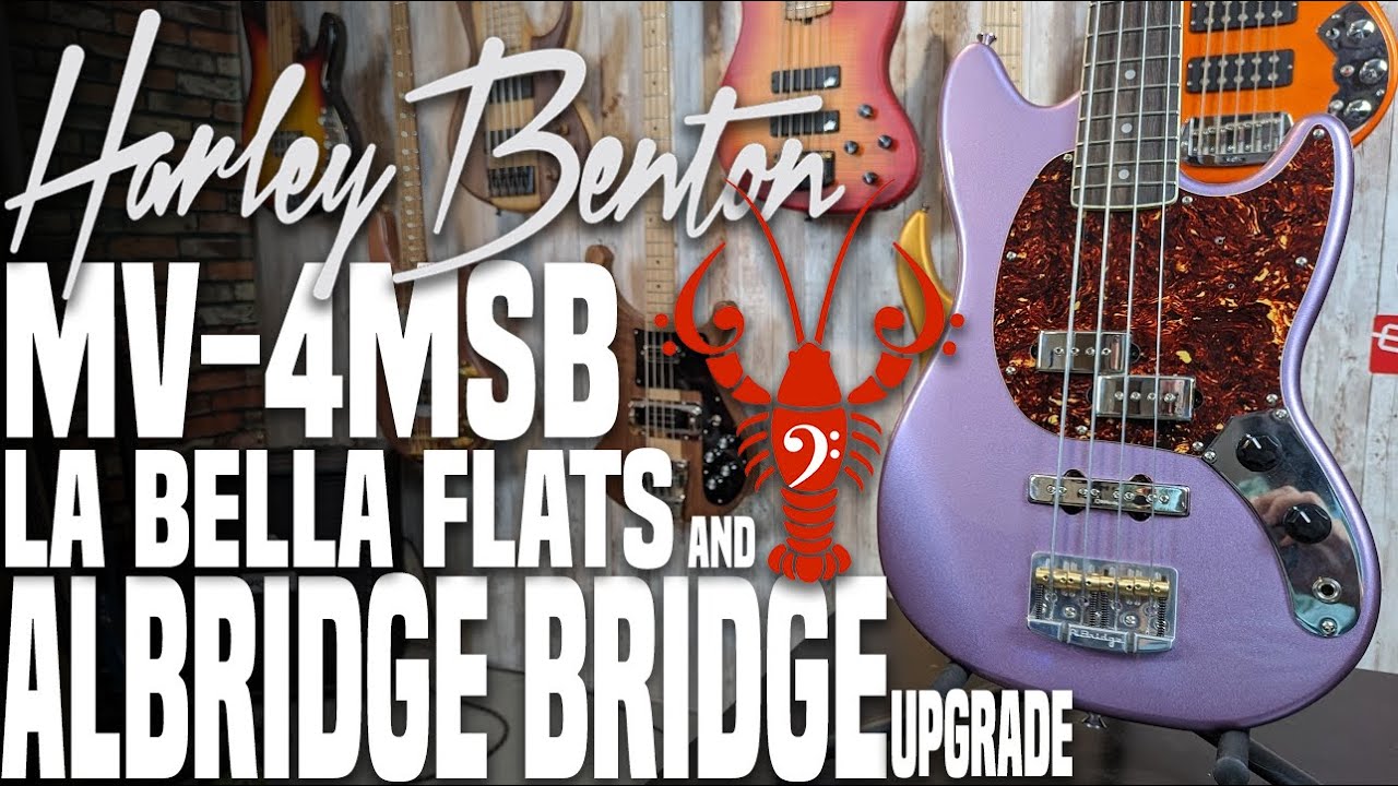 La Bella Flats & Albridge Quick Release Bridge in the Harley Benton MV-4MSB - LowEndLobster Builds